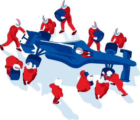 RE/MAX racewagen illustratie