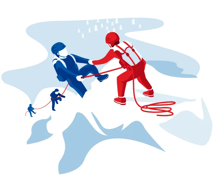 RE/MAX sneeuwberg illustratie